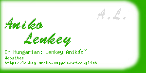 aniko lenkey business card